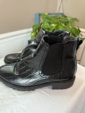 Pleather Black Boots Woman’s