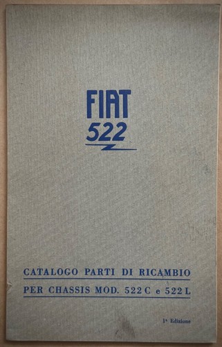 Fiat 522 catalogo originale - catalogo,