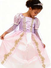 Vestito Rapunzel Bambina Costume Principessa Festa Carnevale 150 7-8 Anni