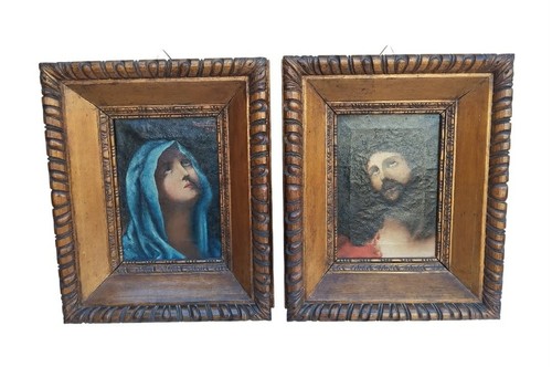 Antica coppia quadri - coppia,