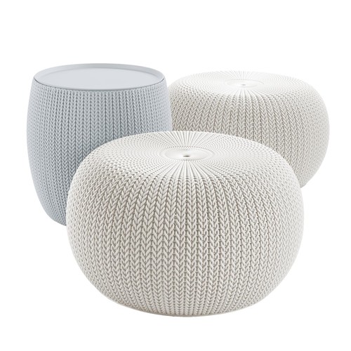 Urban knit set pouf ottomano - set,