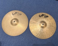 Ufip Cymbals 14" HiHat batteria bacino Italy vintage
