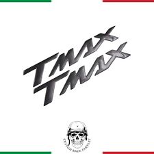 🇮 2 ADESIVI MOTO IN RESINA 3D  SCRITTA YAMAHA TMAX T MAX 500 530 560 NERO 
