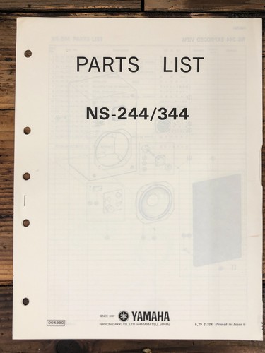Yamaha 244 344 manuale - yamaha, ns-344