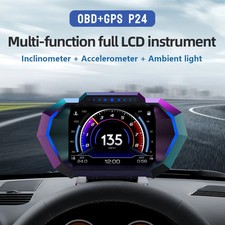 OBD + GPS HUD P24 auto OBD head up display HUD a bordo tachimetro digitale
