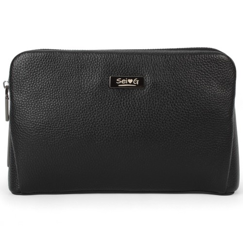 Sei pochette pelle nera - sei,