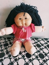 CPK DOLL CABBAGE PATCH KIDS MATTEL 1995  BAMBOLA CON CAPELLI FILO DI LANA NERI