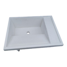 Lavatoio in cemento bianco cm