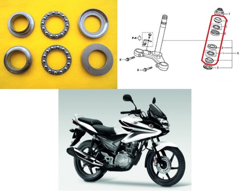 Cuscinetti sterzo honda cbf125 - cuscinetti,