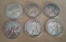 LOTTO 500 LIRE ARGENTO 6 MONETE CARAVELLE, 58-58-59-59-60-60 BB