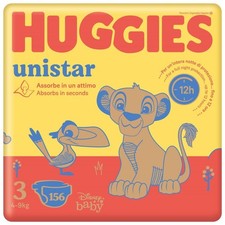 Huggies Pannolini Unistar Taglia 3 Mega Pack da 156 pannolini