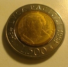 Moneta da 500 lire anno 1994 -