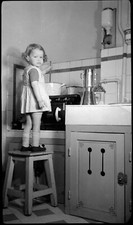 Portrait Girl Kitchen Feet