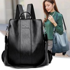 Zaino in pelle antifurto donna
