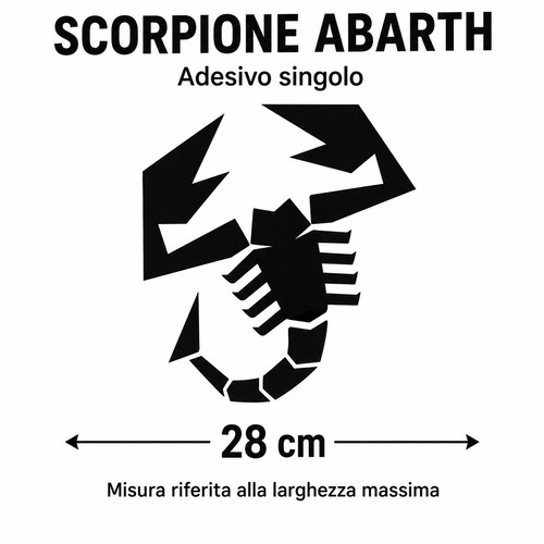 Adesivo abarth scorpione nero - adesivo,