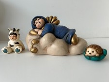 THUN ANGIOLETTO DISTESO SU UNA NUVOLA, PICCOLA ZEBRA SEDUTA E MINI RICCIO 