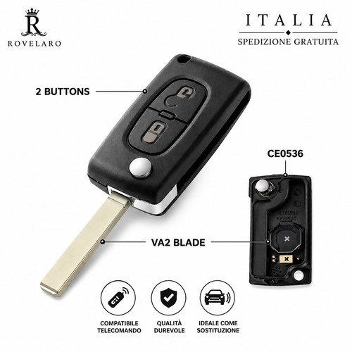 Cover guscio chiave ce0536 va2 - chiave,