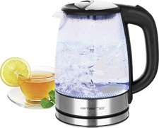 EMERIO WK-119988 KETTLE BOLLITORE ELETTRICO VETRO E ACCIAIO INOX