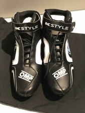 STIVALETTI SCARPE KART TG 41 LEGGERO NERO BIANCO OMP RACING PRAGA IC/811 KS-1