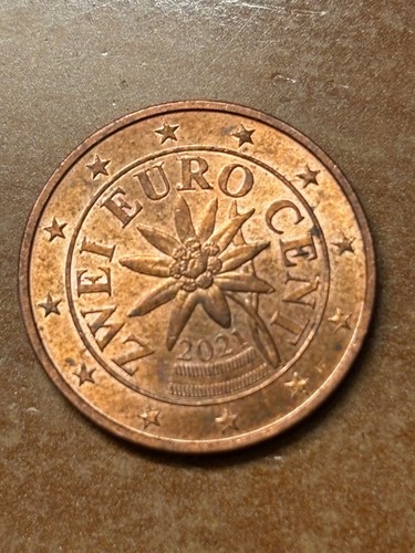 Moneta zwei euro cent 2021 - zwei,