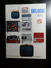 Catalogo GELOSO Primavera 1970 Italiano Vintage TV Registratori Radio Giradischi