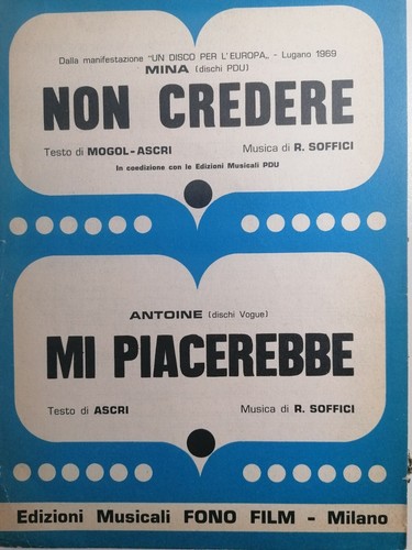 Spartito musicale non credere - non,
