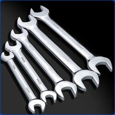 Chiave sottile doppia testa aperta argento metrica rigida CVS chiavi riparazione utensili manuali