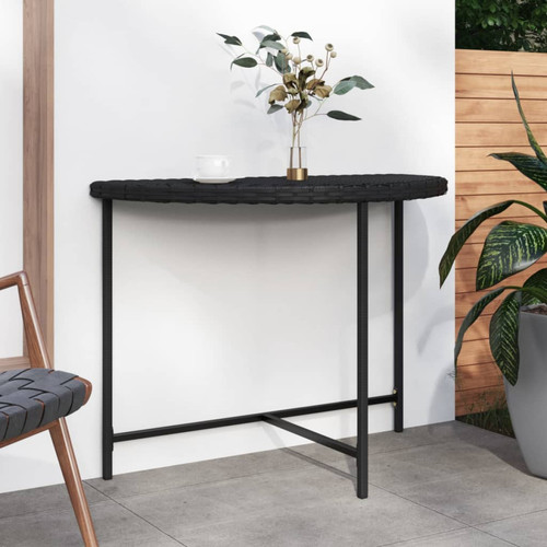Garden table black - black, poly