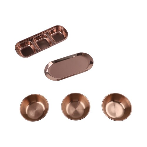 Set piatti salsa acciaio - in,