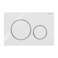 Placca Geberit Sigma20 RouBianco / Cromato Lucido Doppio Tasto | 115.882.KJ.1