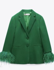 Blazer Zara dritto in piuma