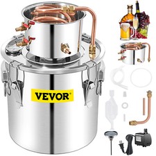 VEVOR Alambicco Distillazione Alcol Grappa 50L con Pompa d'Acqua in Acciaio Inox
