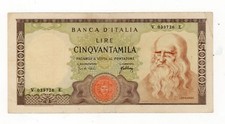 50.000 LIRE LEONARDO DA VINCI