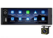 Autoradio singolo DIN wireless Apple CarPlay Android unità principale fotocamera
