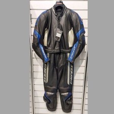 Tuta Pelle DAINESE HAKU DIVISIBILE LADY NERO/ORO BIANCO/BLU