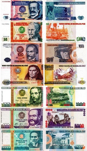 Peru lotto 7 banconote - peru',