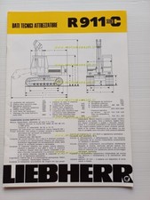 Liebherr escavatore R 911 C 1977 scheda tecnica depliant italiano originale