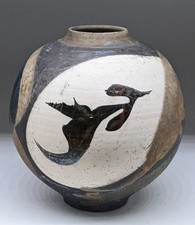 Vaso ceramica Raku firmato