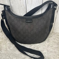 Borsa a tracolla Gucci Gg Canvas mezza luna mezzaluna logo