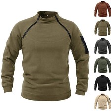 Maglione uomo zip pile tattico