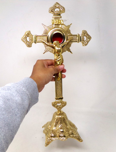 Reliquiario ornato ottone - reliquiario, in