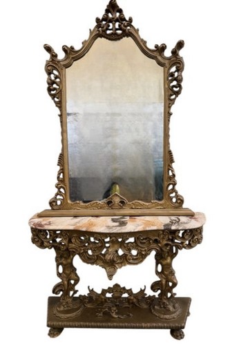 Consolle legno marmo - in,