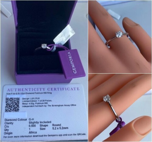 Anello solitario platino - in,