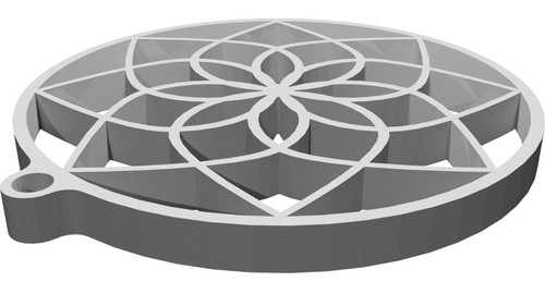 Ciondolo mandala fiore - fiore, loto