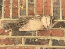 Pesci in legno intagliato a