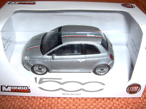 Fiat 500 grigia - grigia, striscia