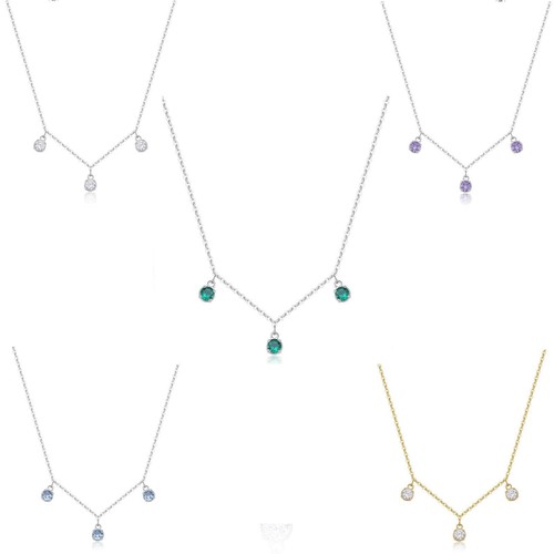 Collana donna acciaio zirconi - collana,
