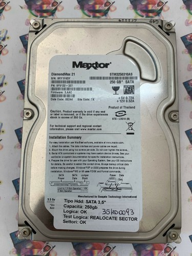 Hard disk usato - sata, 3,5"