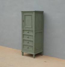 Mobile stipo credenza un'anta e quattro cassetti laccato Shabby Chic, L 59 cm!