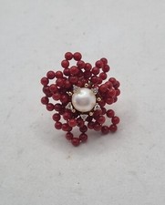 MAXI ANELLO FLOREALE ROSSO con